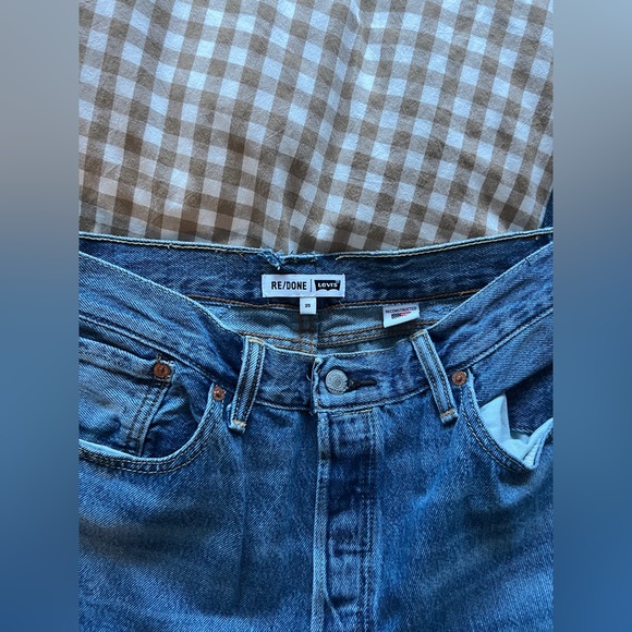 🥳HP💥RE/DONE✖️Levi’s High Rise Ankle Crop Jeans - Picture 5 of 10